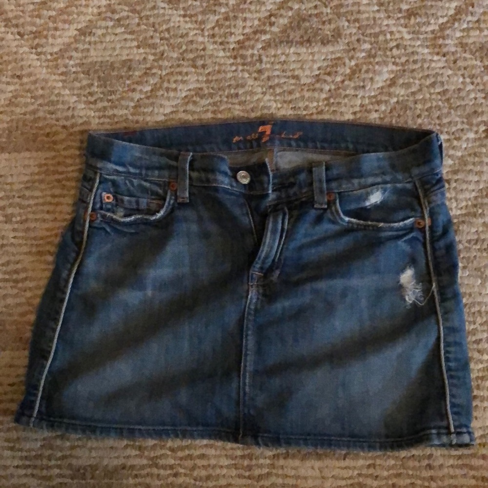 7 for all mankind denim skirt
